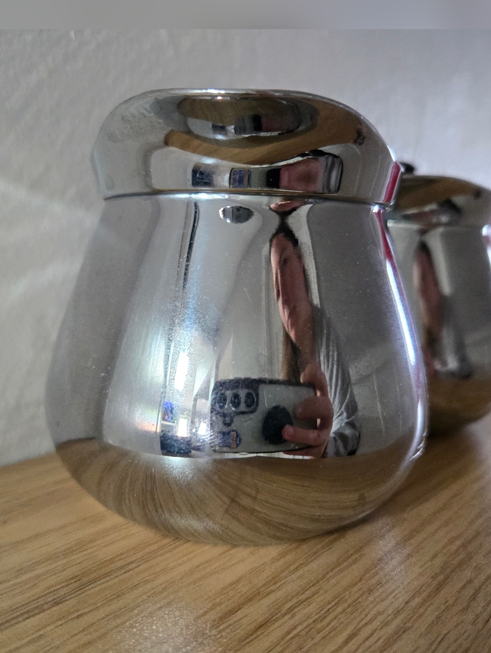 Vintage 1950s Sunbeam Chrome Creamer And Sugar 3" Tall  Metal Stainless Steel - Picture 10 of 10